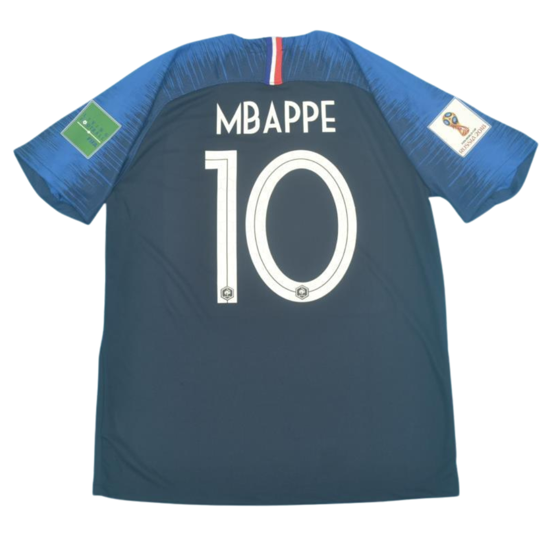 Camisa Retrô França Home Copa do Mundo Versão 2018 "Mbappe" N°. 10