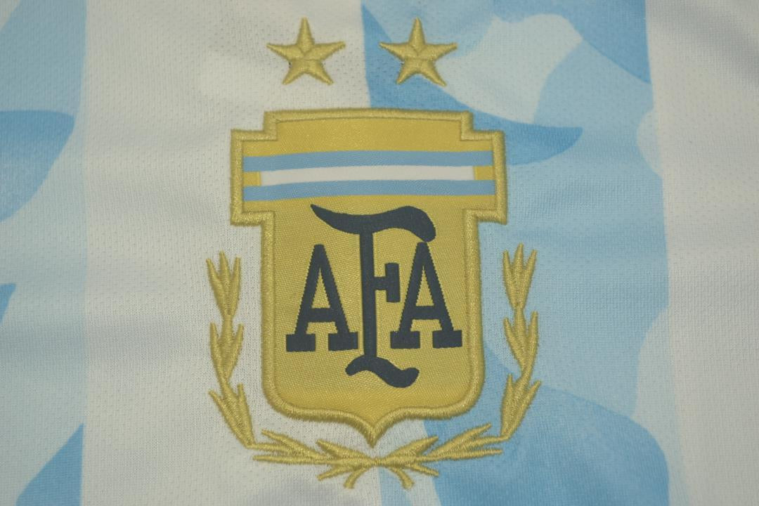 Camisa Retrô Argentina Home Final Finalissima Versão 2022 "Messi" N°.10