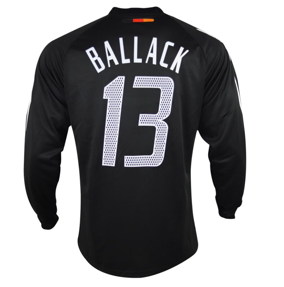Camisa Retrô Alemanha Away Manga Longaa 2002 "Ballack" N°.13