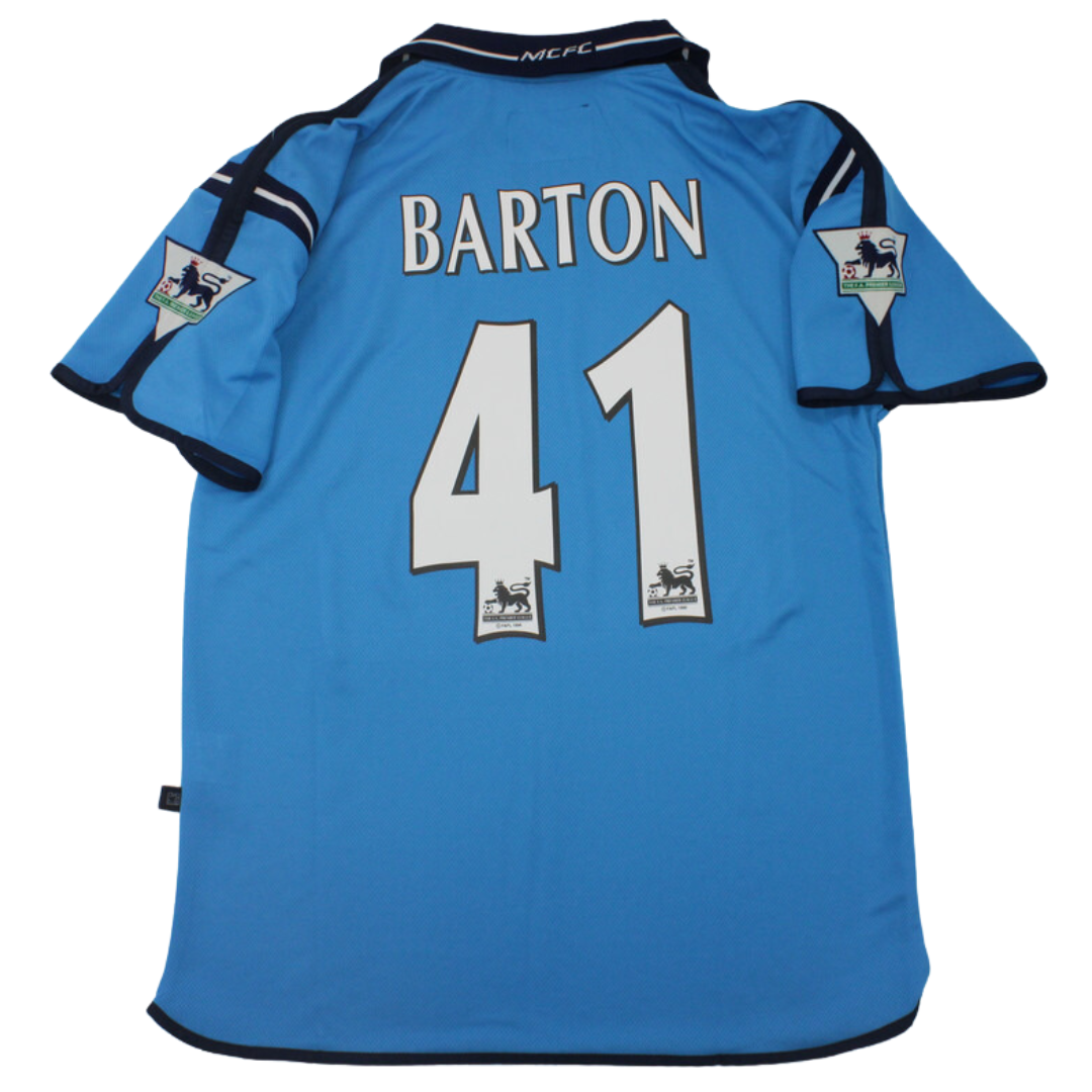 Camisa Retrô Manchester City Home 02/03 "Barton" Nº41
