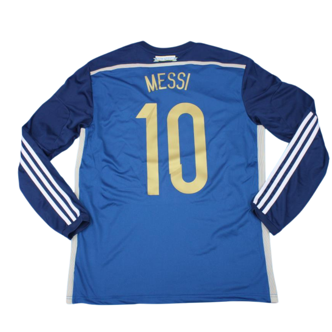 Camisa Retrô Argentina Away Copa do Mundo Finale Versão Manga Longaa 2014 "Messi" N°.10