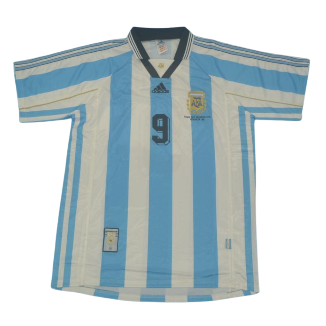 Camisa Retrô Argentina Home 1998 "Batistuta" N°.9