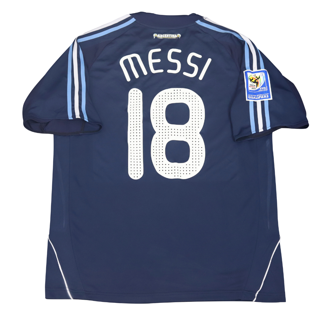 Camisa Retrô Argentina Away Weltmeisterschaft Versão 2008 "Messi" N°.18