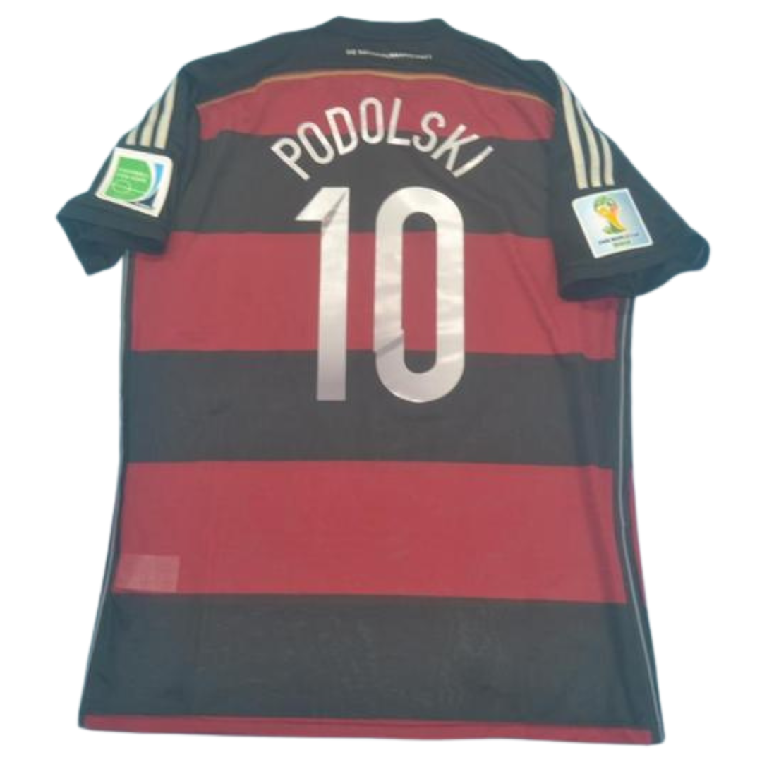 Camisa Retrô Alemanha Away Copa do Mundo Versão 2014 "Podolski" N°.10