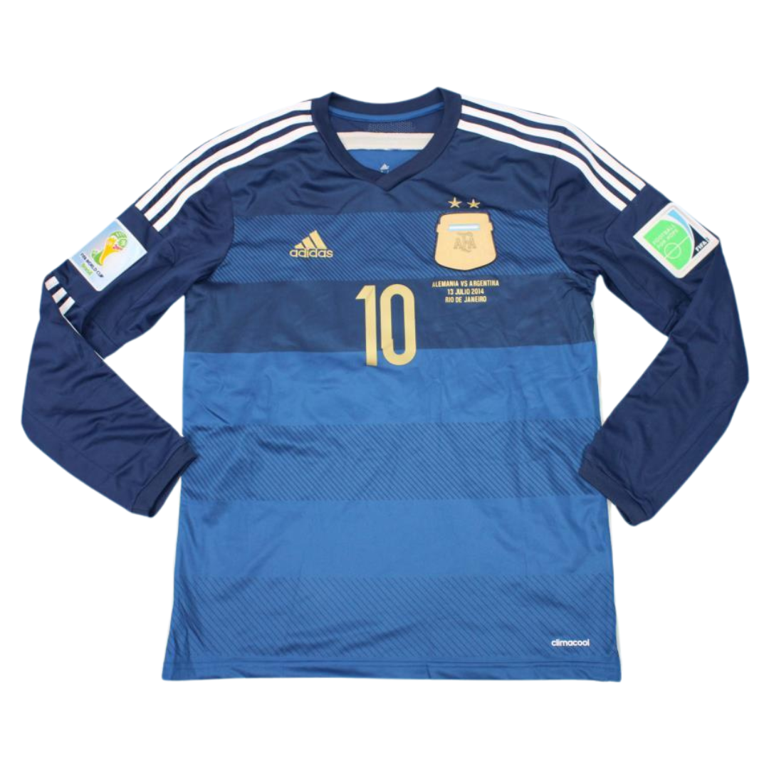 Camisa Retrô Argentina Away Copa do Mundo Finale Versão Manga Longaa 2014 "Messi" N°.10