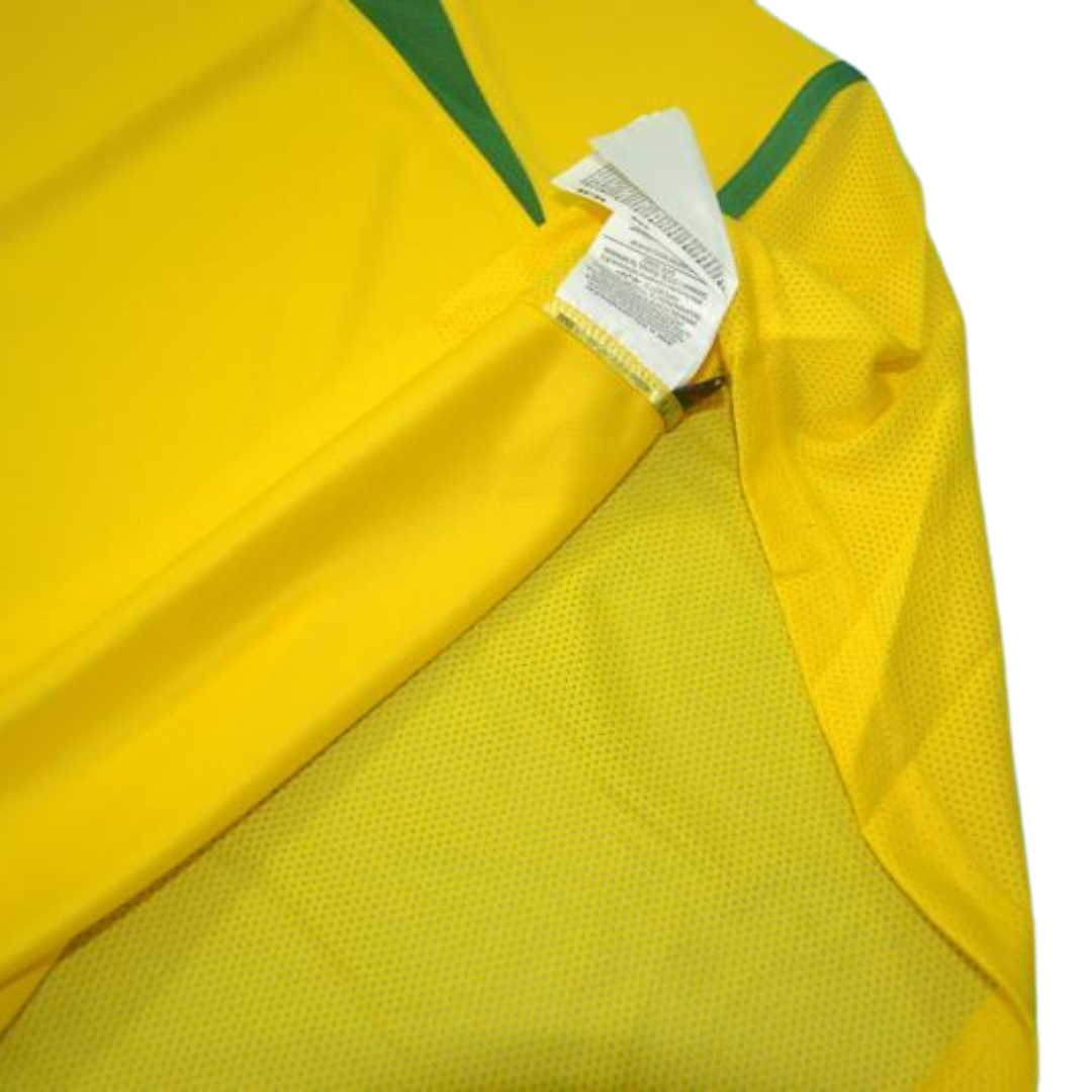 Camisa Retrô Brasil Home Copa do Mundo Versão 2002 "Rivaldo" N°.10