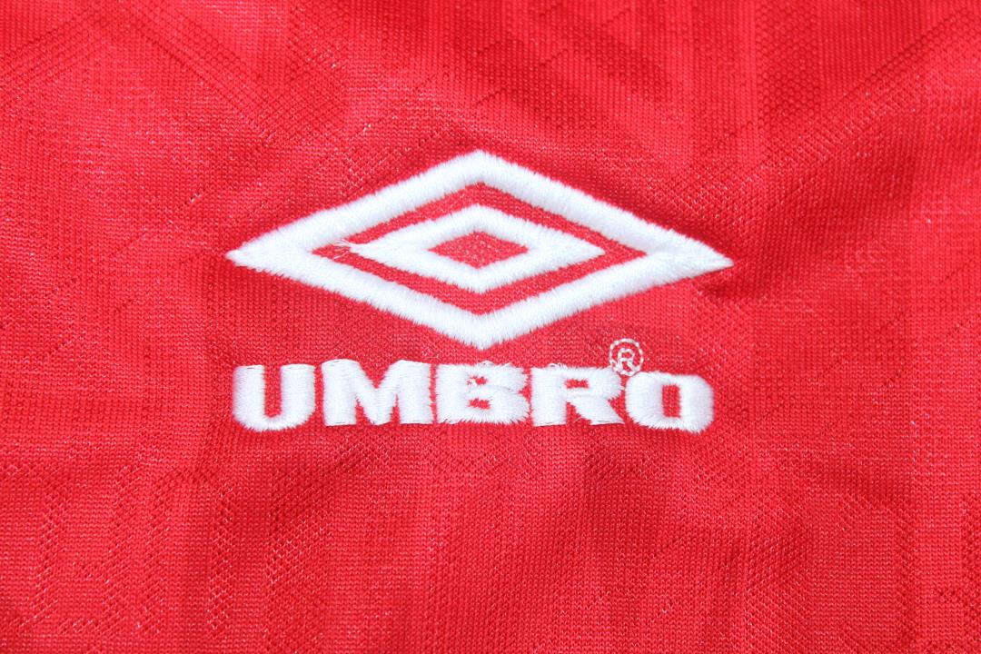 Camisa Retrô Manchester United Home Champion Versão Manga Longaa 92/93 "Beckham" Nº28