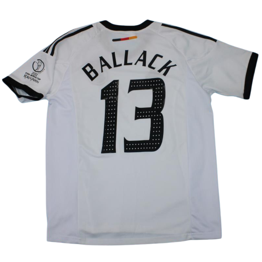Camisa Retrô Alemanha Home Copa do Mundo Versão 2002 "Ballack" N°.13