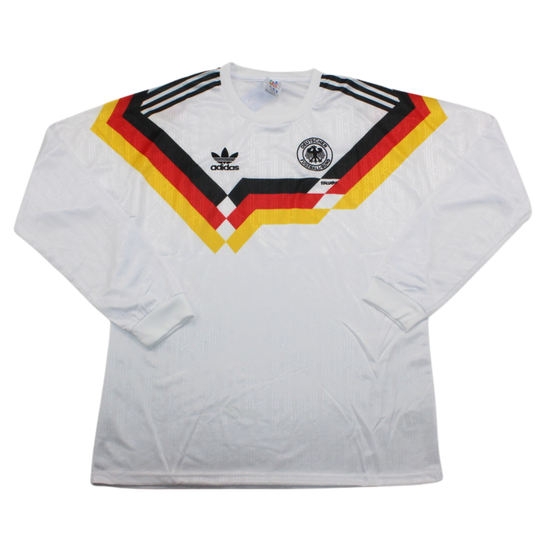 Camisa Retrô Alemanha Home Manga Longaa 1990