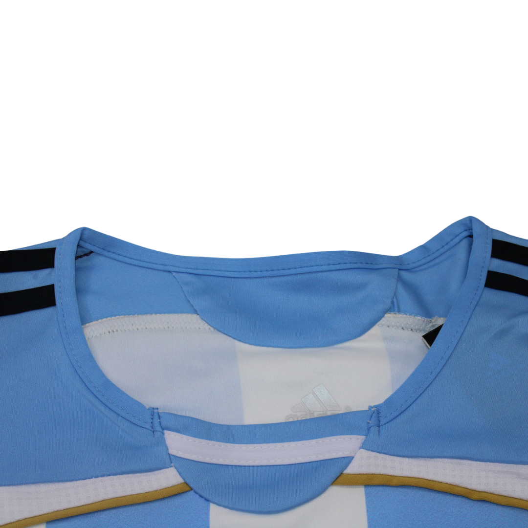 Camisa Retrô Argentina Home Weltmeisterschaft Versão Manga Longaa 2006 "Messi" N°.19