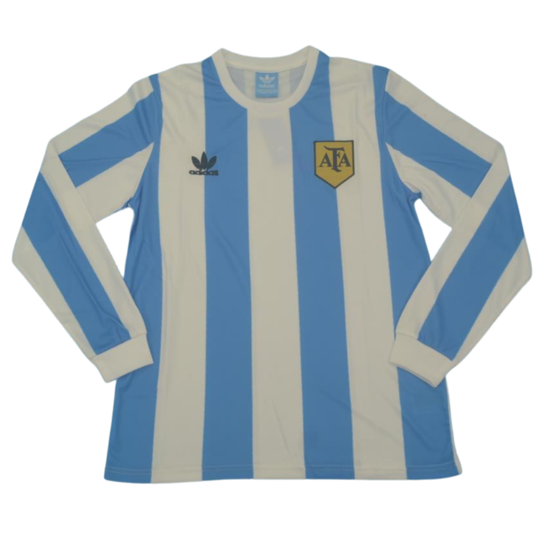 Camisa Retrô Argentina Home Manga Longaa 1978