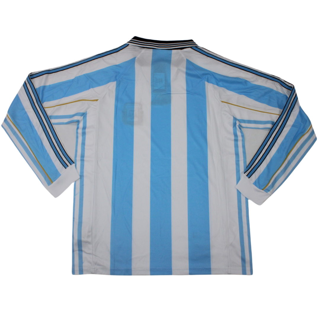 Camisa Retrô Argentina Home Manga Longaa 1998