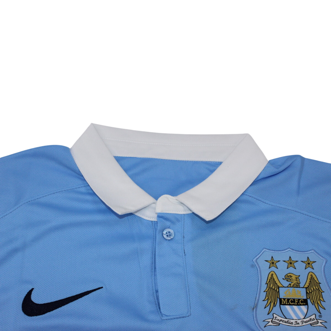 Camisa Retrô Manchester City 15/16 Home "Kun Aguero" Nº10