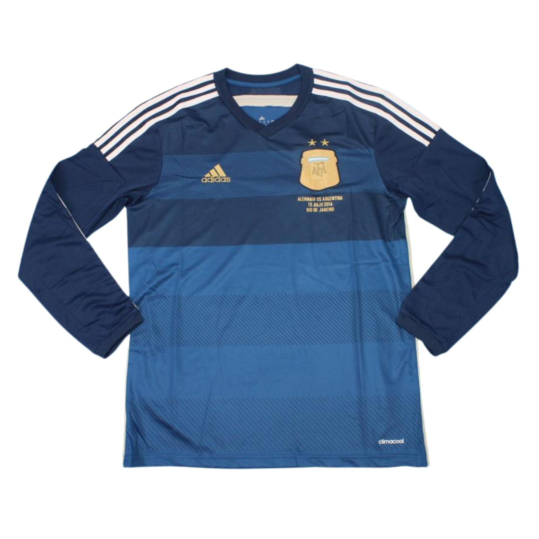 Camisa Retrô Argentina Away Copa do Mundo Finale Versão Manga Longaa 2014