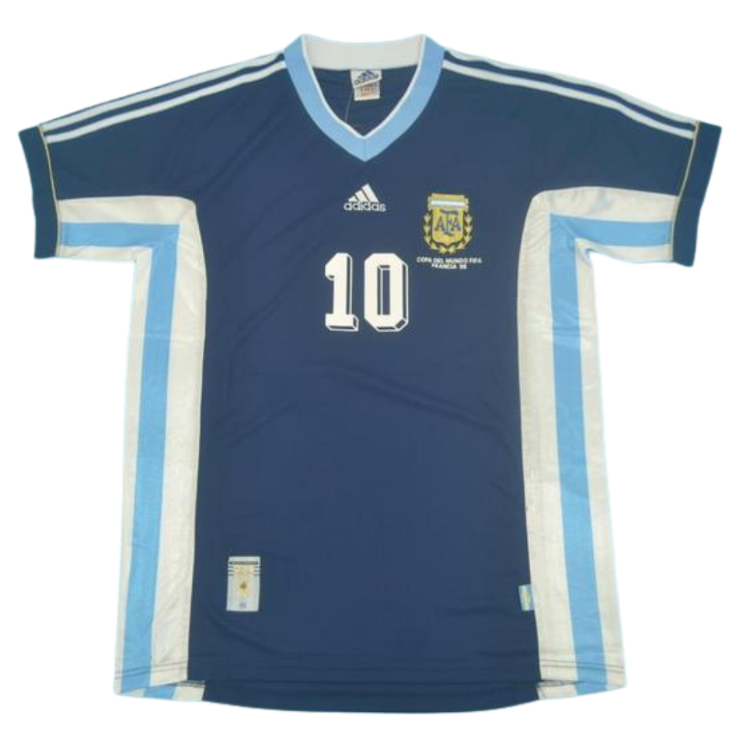 Camisa Retrô Argentina Away 1998 "Ortega" N°.10