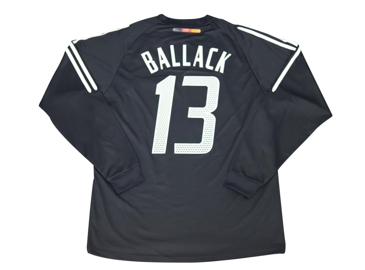Camisa Retrô Alemanha Away Manga Longaa 2002 "Ballack" N°.13