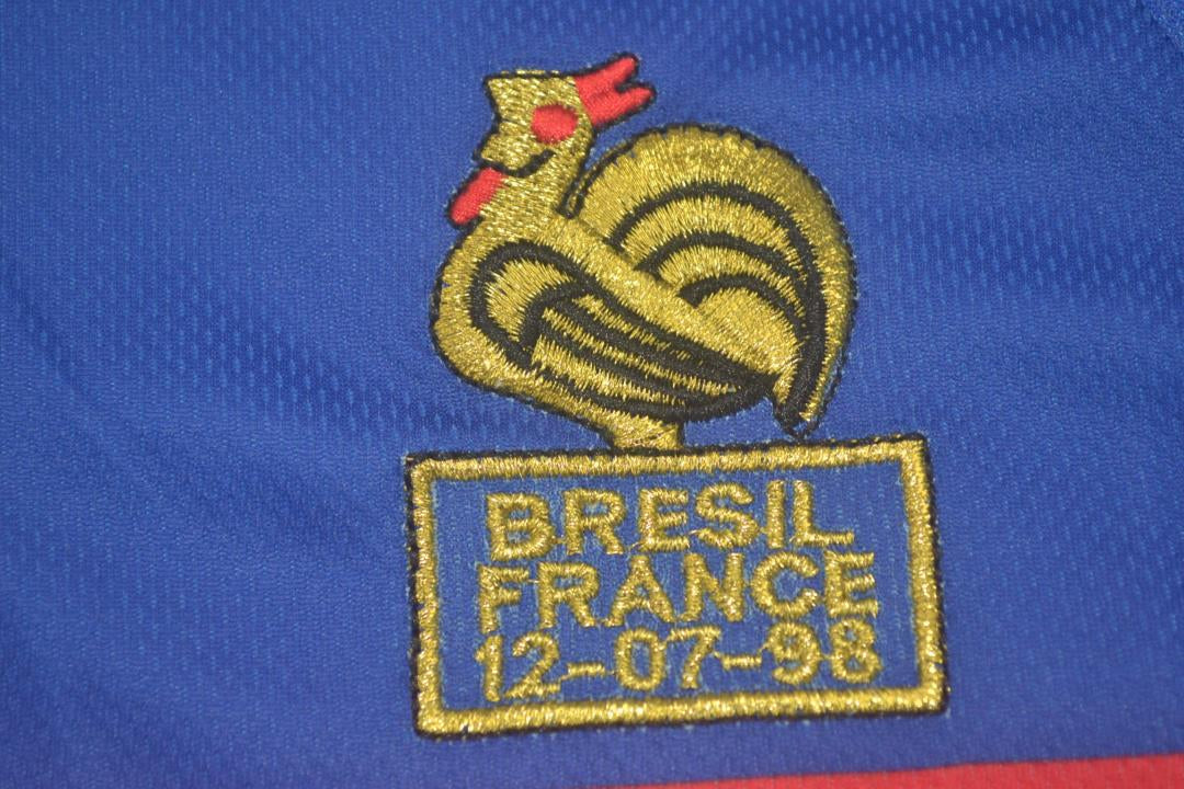 Camisa Retrô França Home Copa do Mundo Versão 1998 "Zidane" N°10