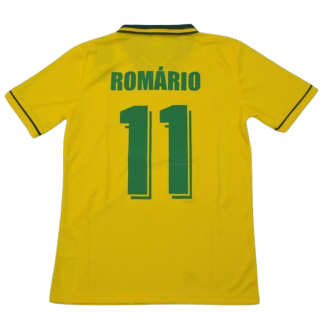 Camisa Retrô Brasil Home Copa do Mundo Versão 1994 "Romário" N°.11