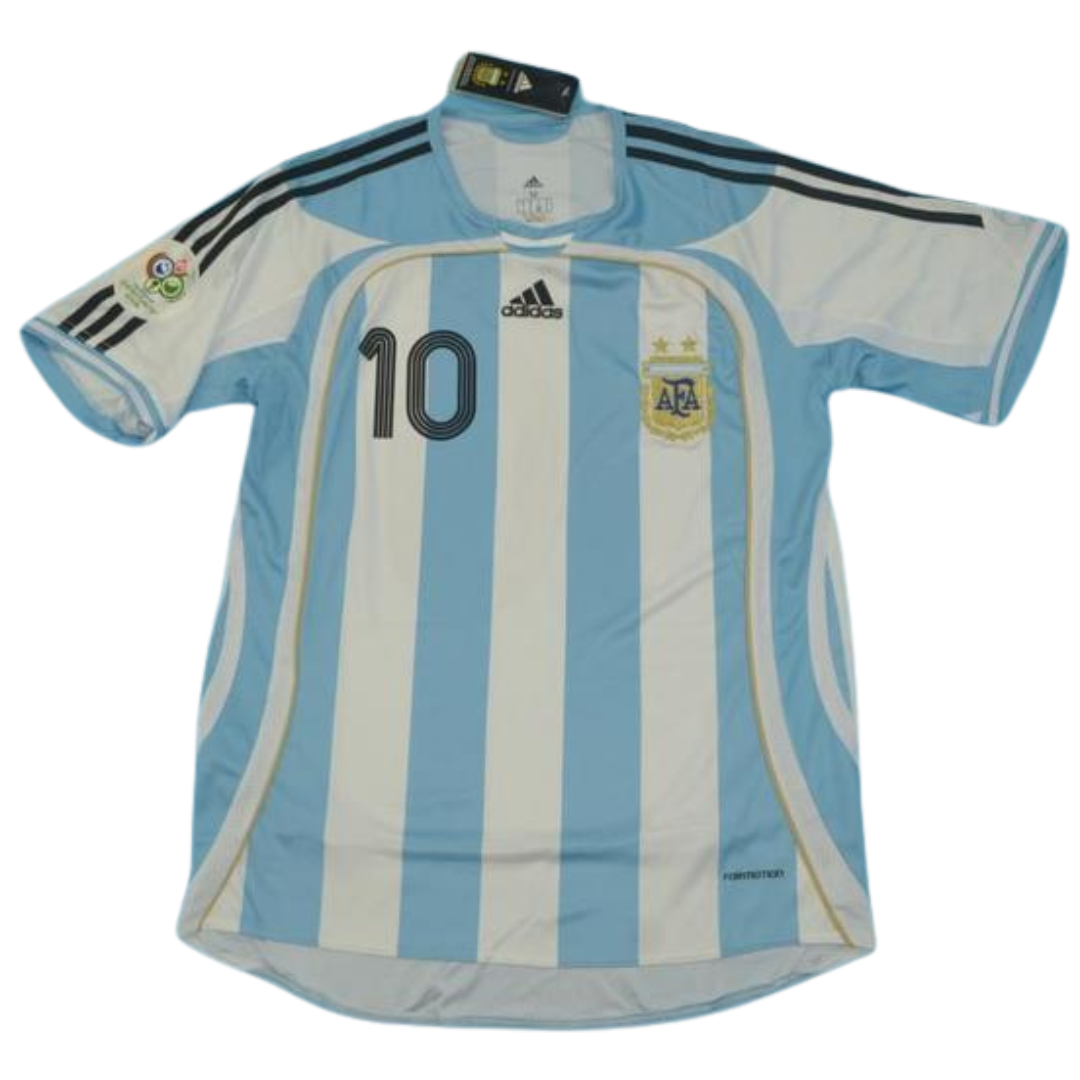 Camisa Retrô Argentina Home Copa do Mundo Versão 2006 "Riquelme" N°.10