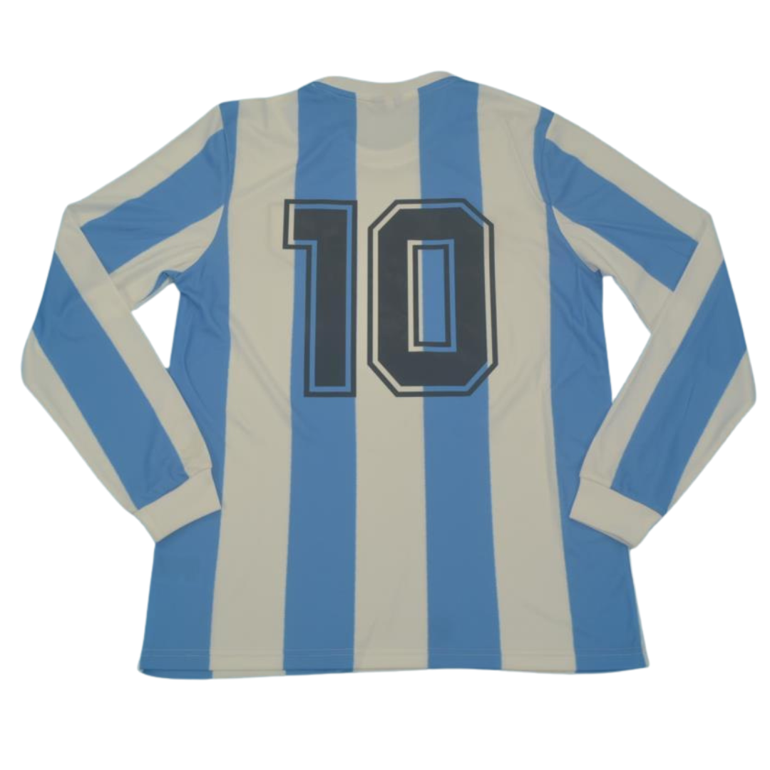 Camisa Retrô Argentina Home Manga Longaa 1978 N°.10