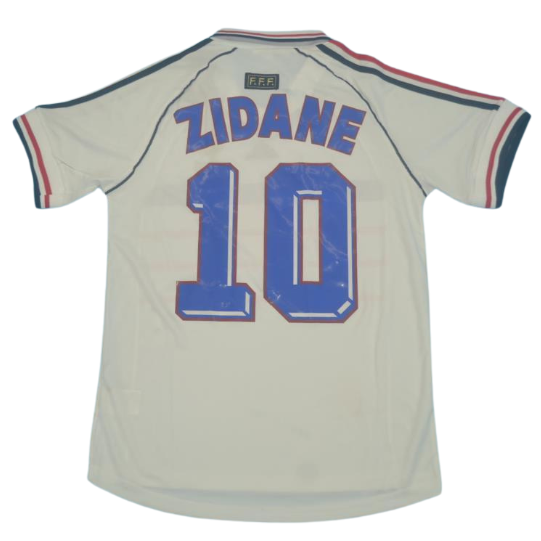 Camisa Retrô França Away Copa do Mundo Versão 1998 "Zidane" N°10