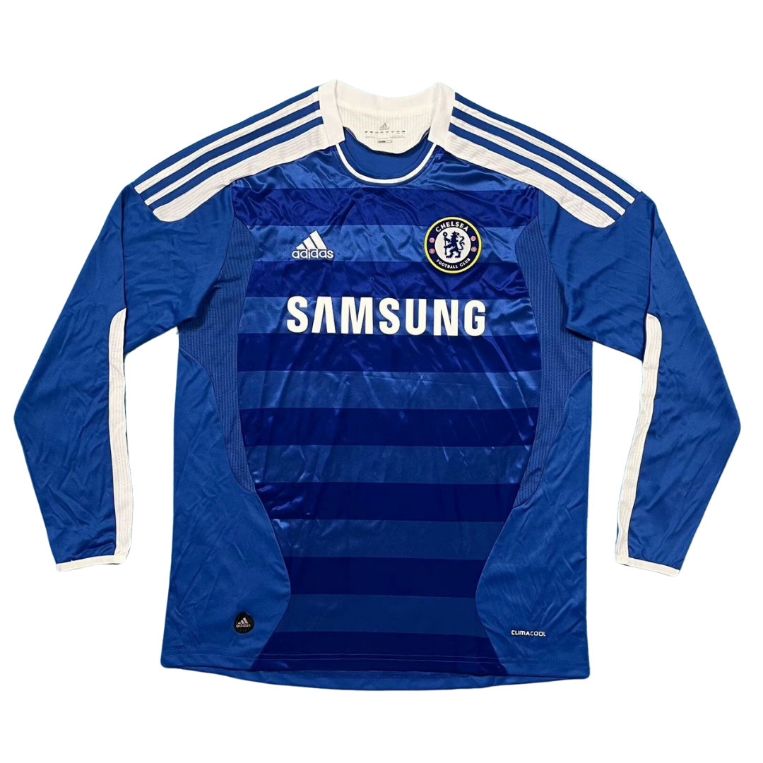 Camisa Retrô Chelsea Home Manga Longaa 11/12