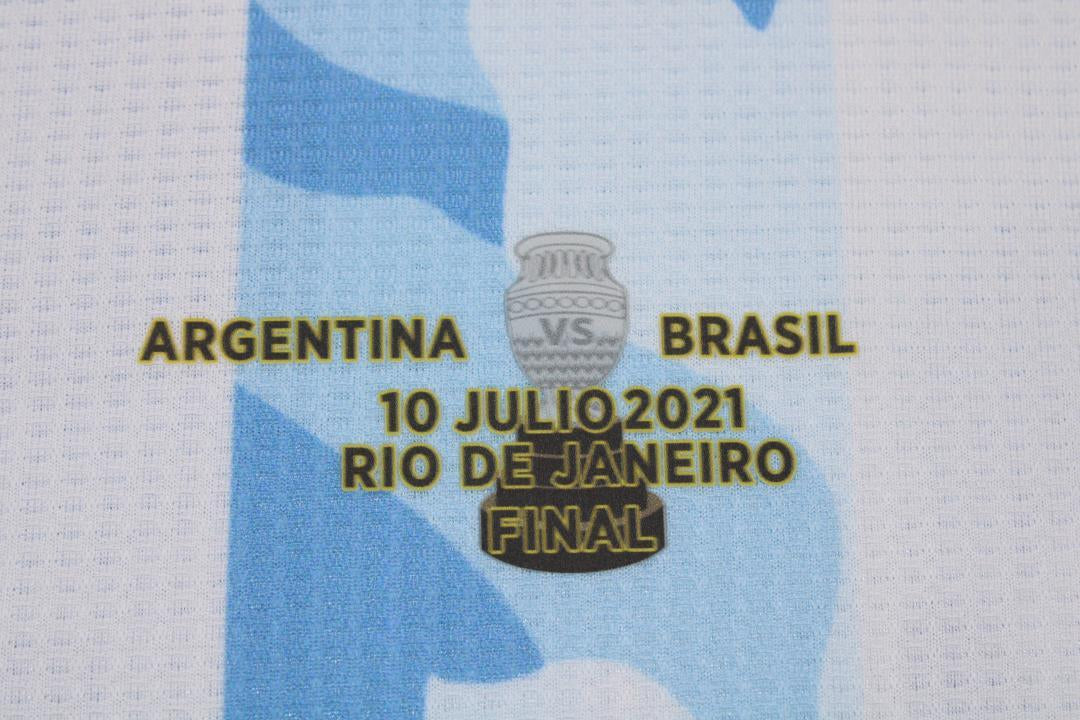 Camisa Retrô Argentina Home Final Camisa Retrô American Cup Versão 20/21 "Messi" N°.10