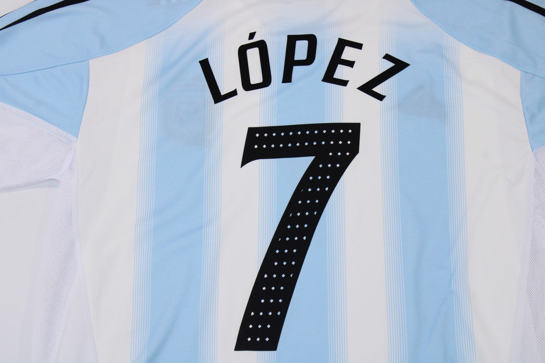 Camisa Retrô Argentina Home 04/05 "López" N°.7