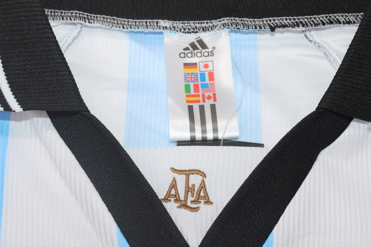 Camisa Retrô Argentina Home Manga Longaa 1998