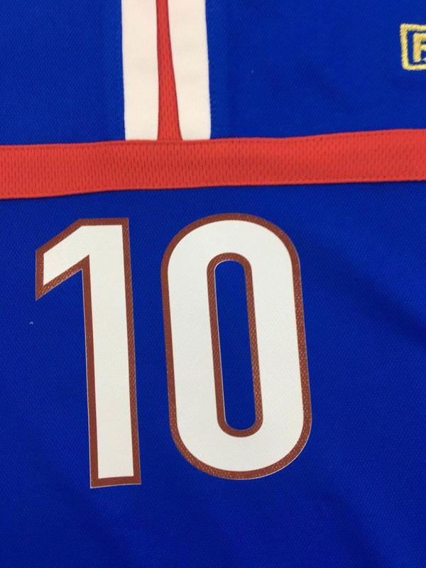 Camisa Retrô França Home Final Versão UEFA Europameisterschaft 2000 "Zidane" N°10