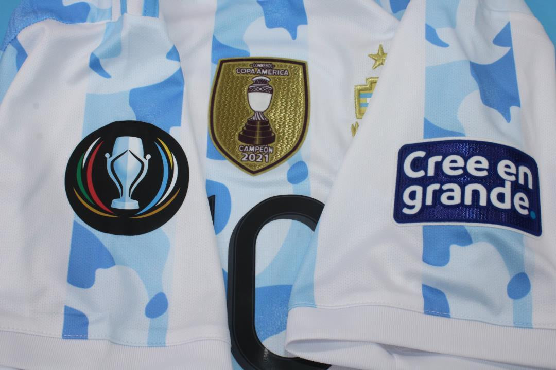 Camisa Retrô Argentina Home Final Finalissima Versão 2022 "Messi" N°.10