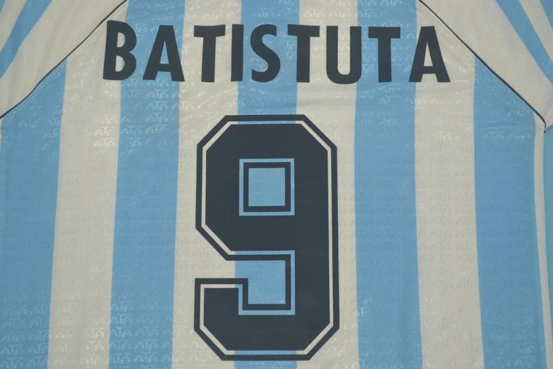 Camisa Retrô Argentina Home 96/97 "Batistuta" N°.9