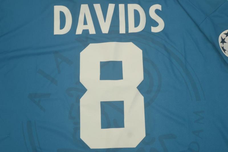 Camisa Retrô Ajax Away  95/96 "Davids" Nº 8