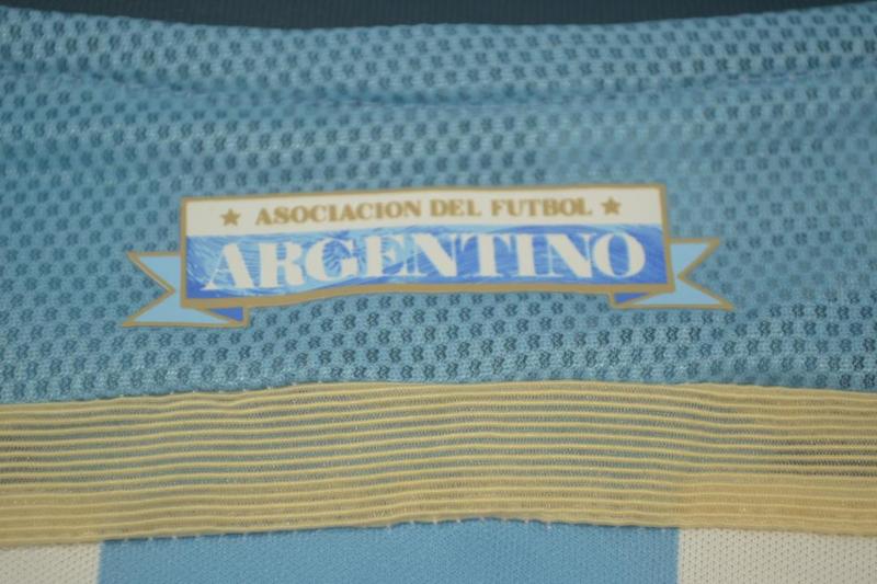 Camisa Retrô Argentina Home Copa do Mundo Versão 2014 "Messi" N°.10