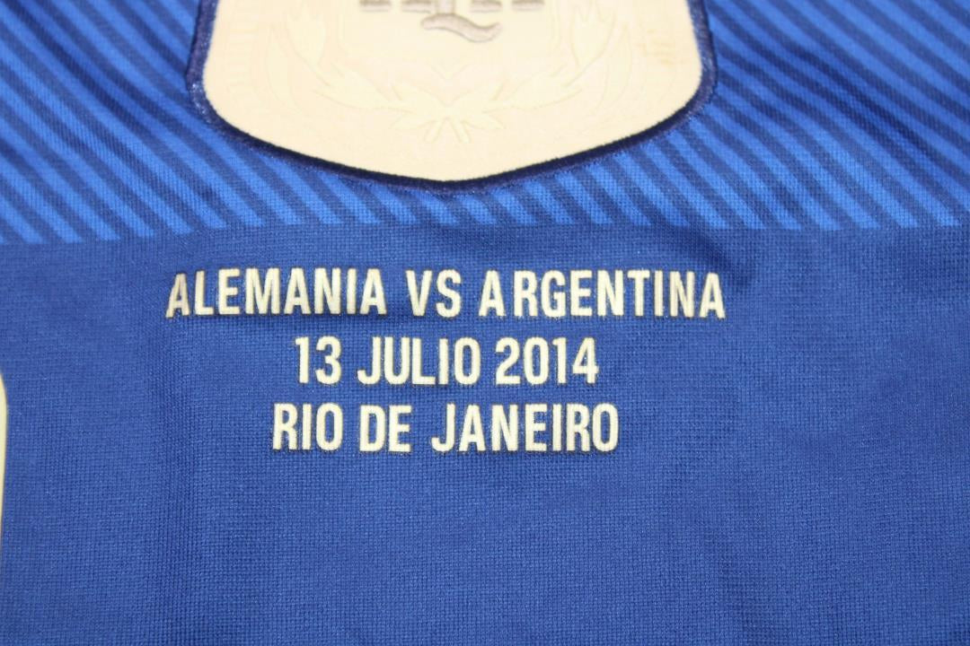 Camisa Retrô Argentina Away Copa do Mundo Finale Versão Manga Longaa 2014 "Messi" N°.10