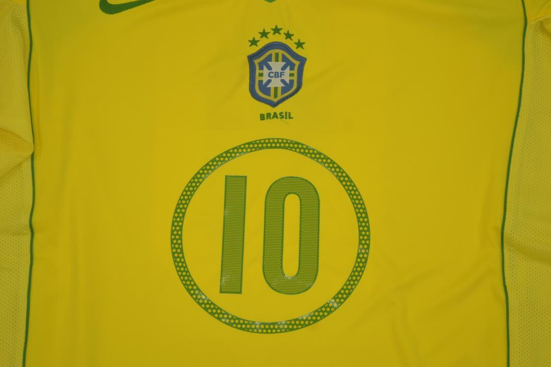 Camisa Retrô Brasil Home 04/06 "Ronaldinho" N°.10