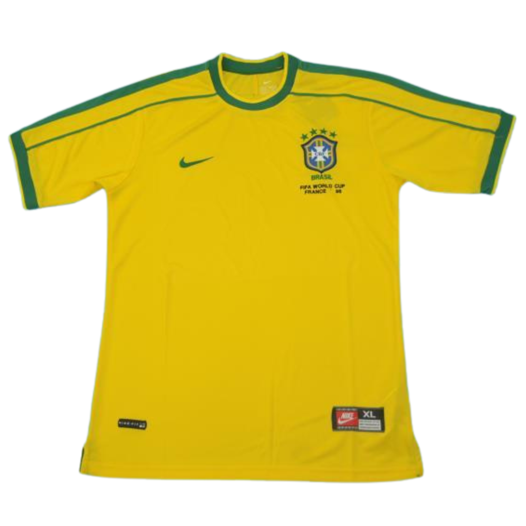 Camisa Retrô Brasil Home Copa do Mundo Finale Versão 1998