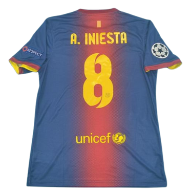 Camisa Retrô Barcelona Home 12/13 "A. Iniesta" Nº 8