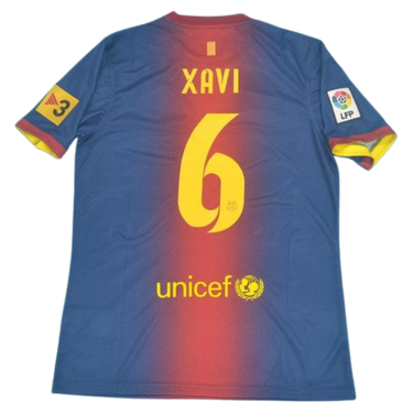 Camisa Retrô Barcelona Home 12/13 "Xavi" Nº 6