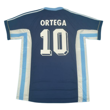 Camisa Retrô Argentina Away 1998 "Ortega" N°.10
