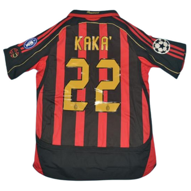 Camisa Retrô Milan Home UCL Versão 06/07 "Kaká" N°.22