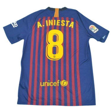 Camisa Retrô Barcelona Home 18/19 "A. Iniesta" Nº 8