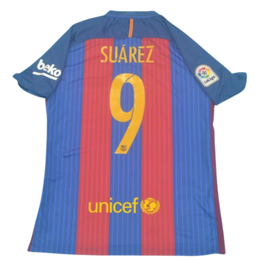 Camisa Retrô Barcelona Home 16/17 "Suárez" Nº 9