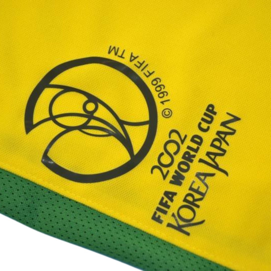 Camisa Retrô Brasil Home Copa do Mundo Versão 2002 "Rivaldo" N°.10