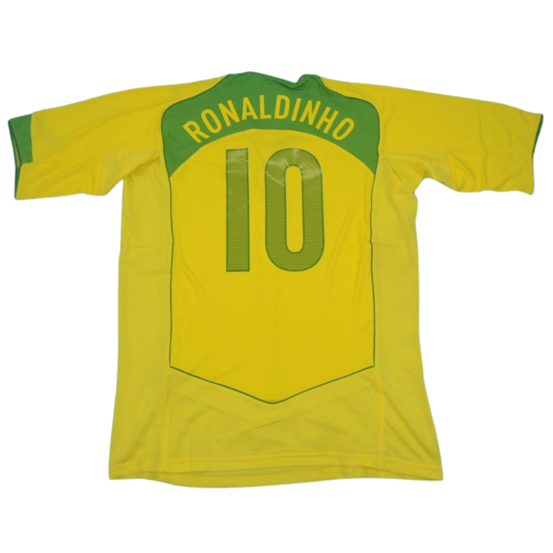 Camisa Retrô Brasil Home 04/06 "Ronaldinho" N°.10