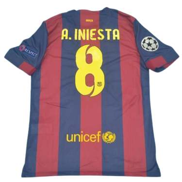 Camisa Retrô Barcelona Home 14/15 "A. Iniesta" Nº 8