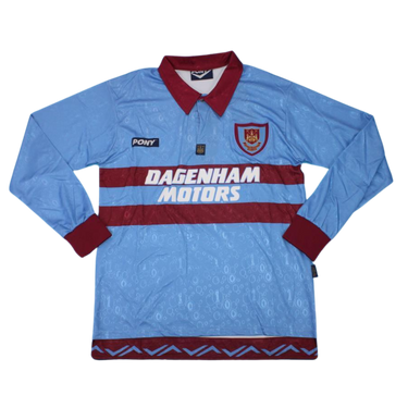 Camisa West Ham United Manga Longa Away 95/97 - Versão Retrô