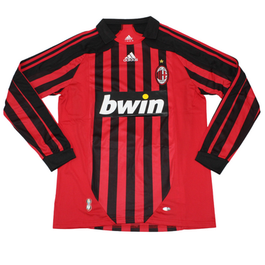 Camisa Milan Manga Longa Home 07/08 - Versão Retrô