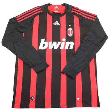 Camisa Milan Manga Longa Home 08/09 - Versão Retrô
