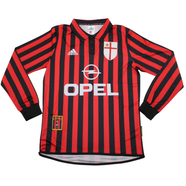 Camisa Milan Manga Longa Home 99/00 - Versão Retrô